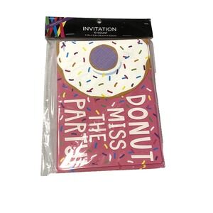 10 count brother sister design studio donuts birthday party invitations
